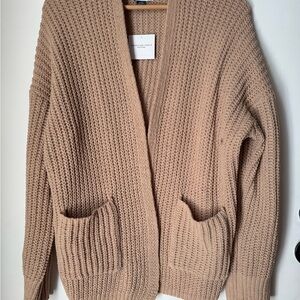 American Eagle Outfitters Tan Knit Cardigan